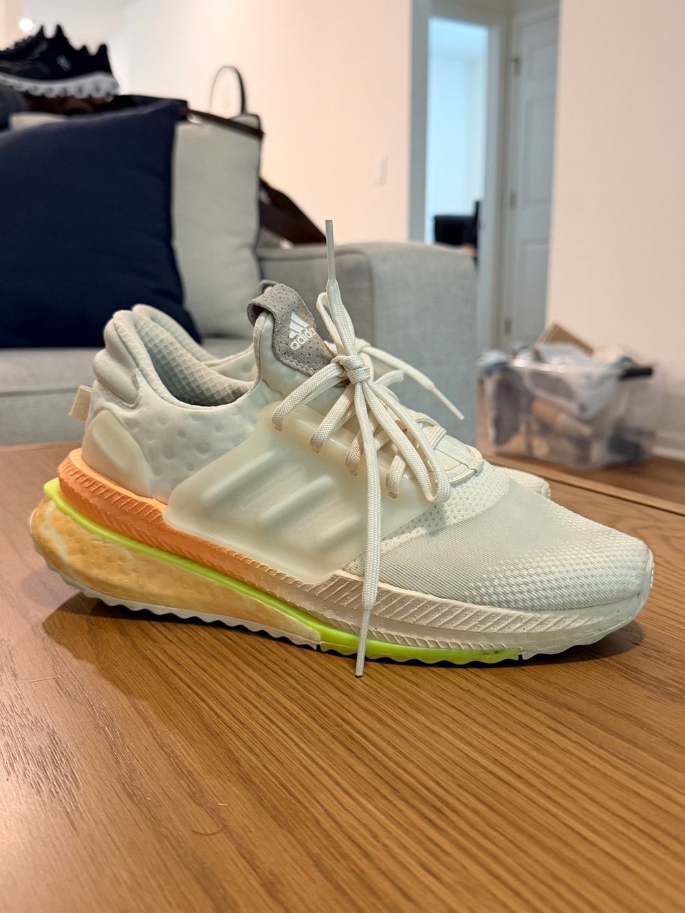 adidas X_PLRBOOST Off White Cloud White Linen Green (Women's)